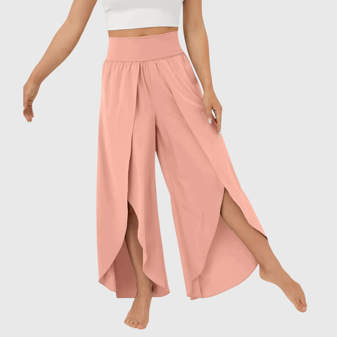 Delphina | Flowing Wide-Leg Split Pants