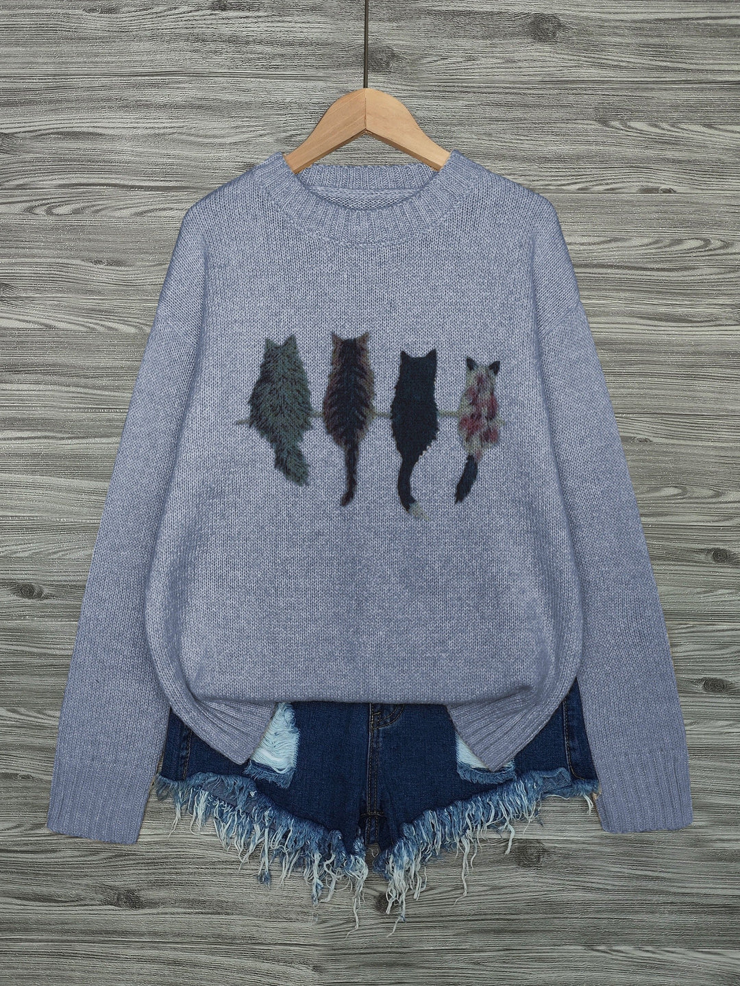 Tamara | Cozy Cat-Print Sweater