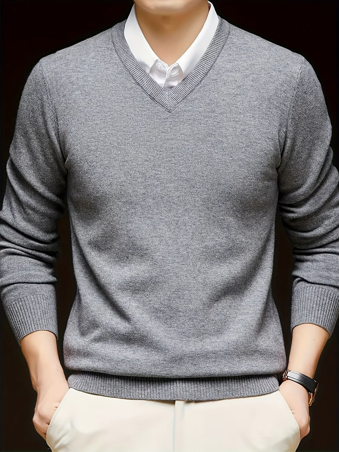 Hugh | Refined V-Neck Sweater