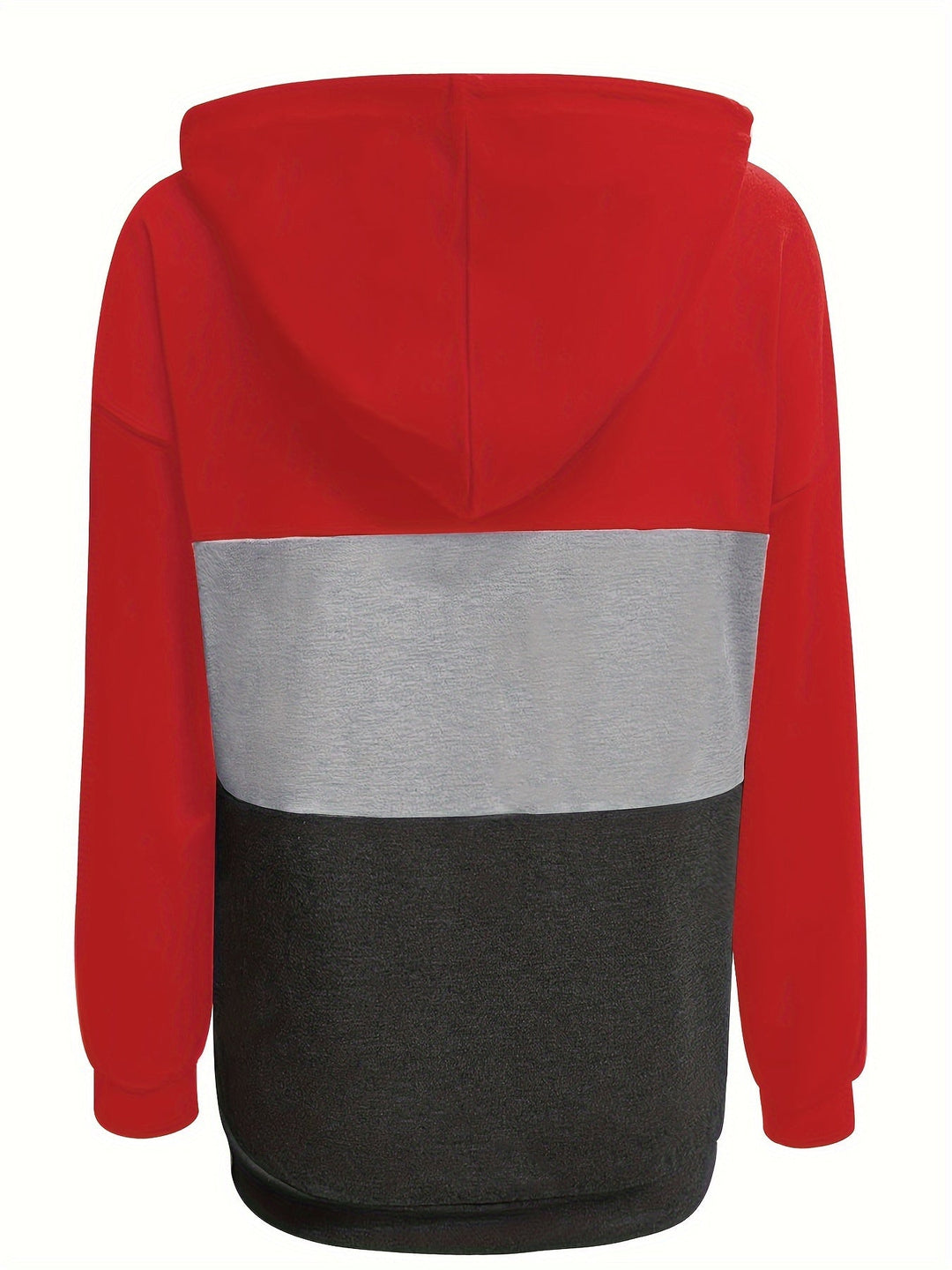 Melanie | Color Block Button-Neck Hoodie