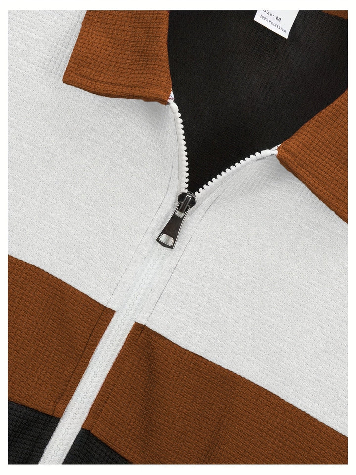 Cameron | Color-Block Zip-Up Jacket