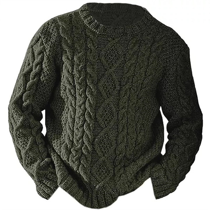 Ellis | Cable Knit Crew Neck Sweater