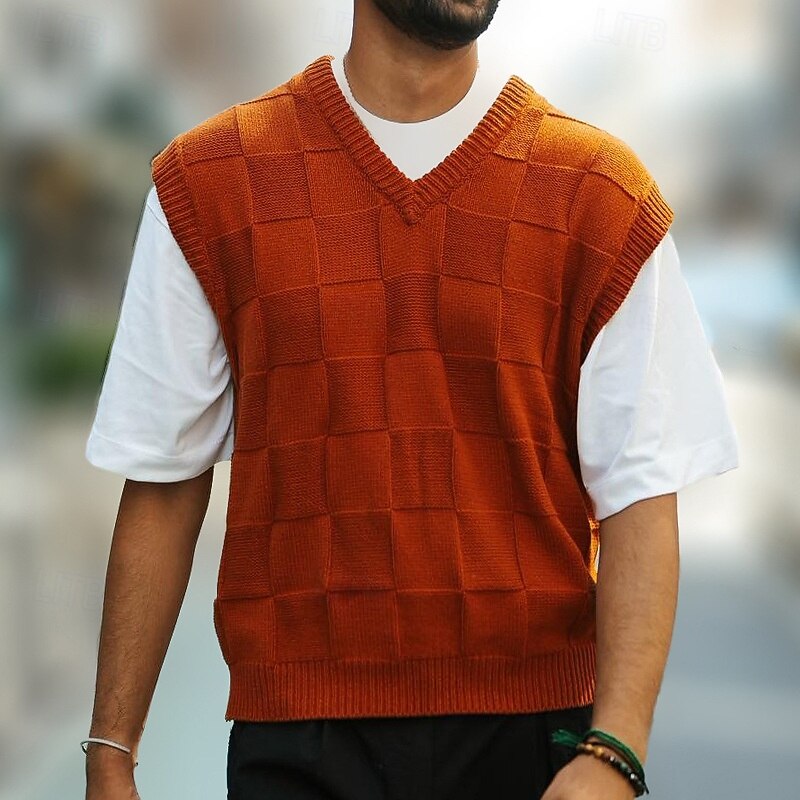 Maurice | Textured V-Neck Sweater Vest