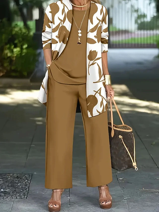 Clementine | Floral Three-Piece Pants Set