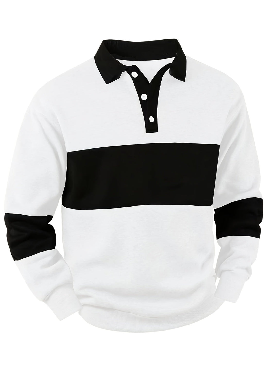 Grayson | Colour-Block Long Sleeve Polo Shirt