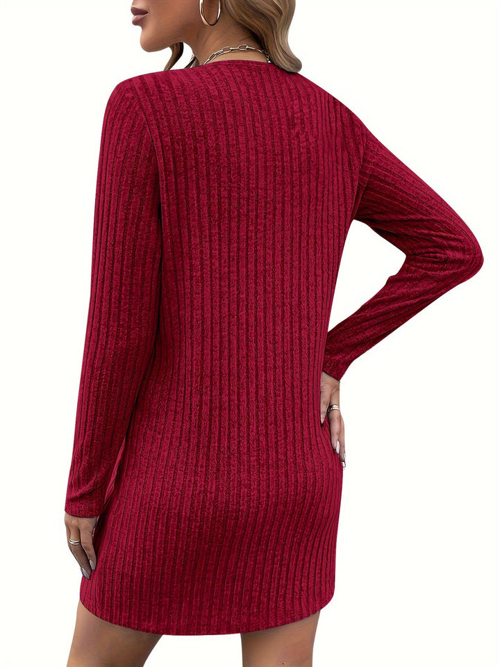 Bernice | Zip-Neck Ribbed Dress
