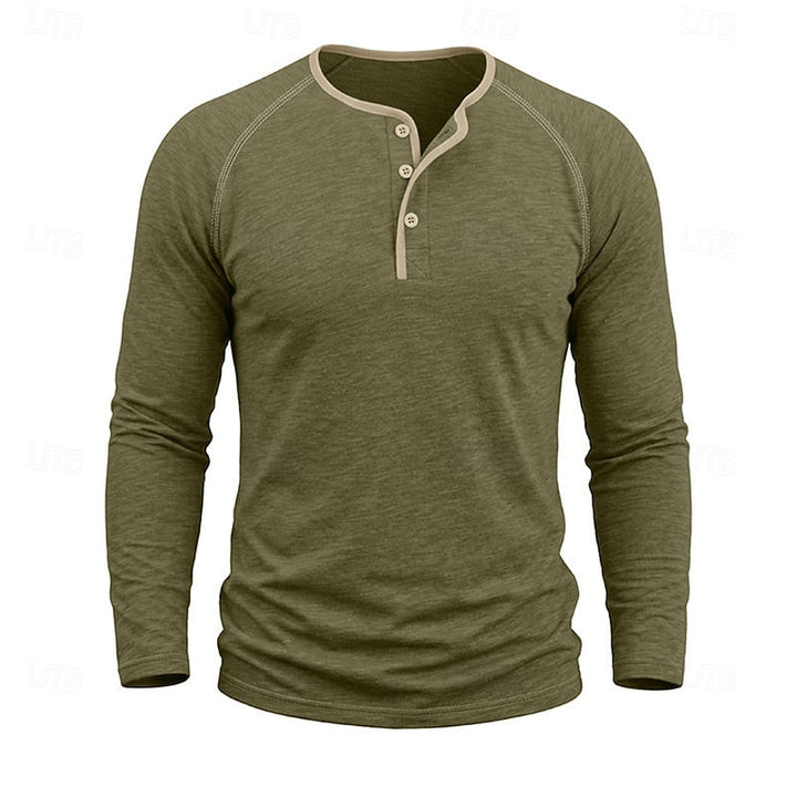 Owen | Classic Button Henley Shirt