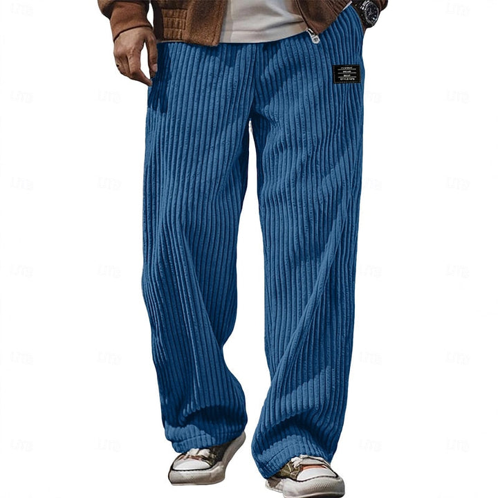 Bryson | Relaxed Ribbed Wide-Leg Pants