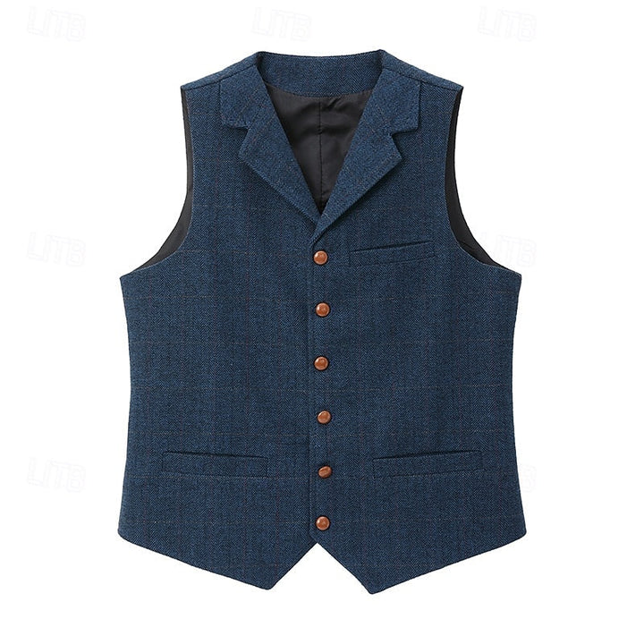 Theron | Herringbone Tailored Waistcoat