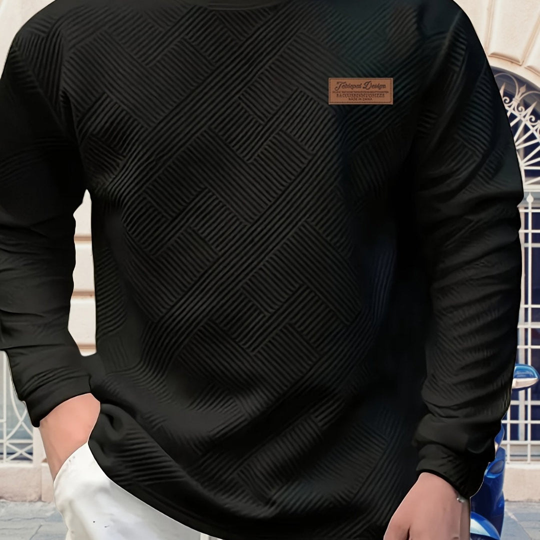 Elias | Textured Crew Neck Sweatshirt