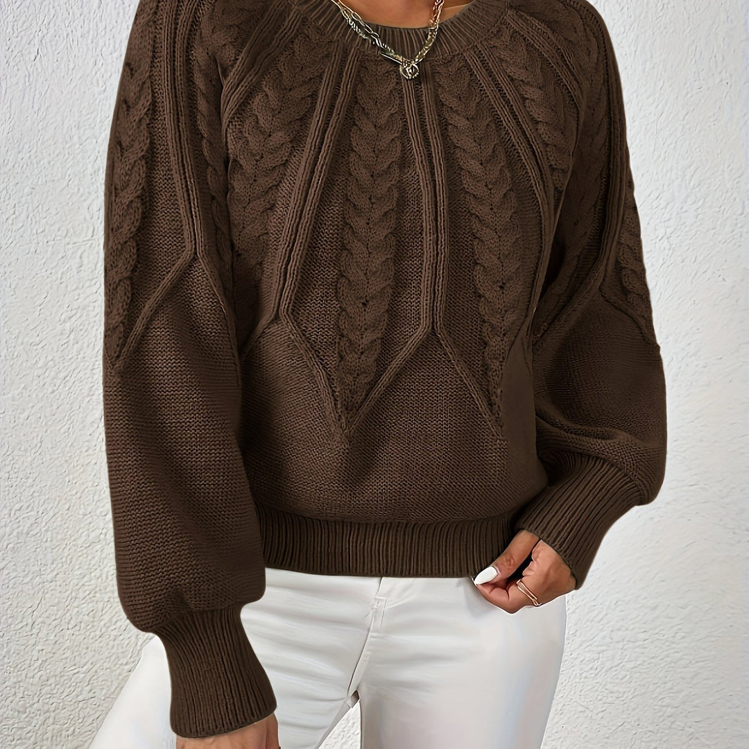 Cassidy | Cable-Knit Round-Neck Sweater