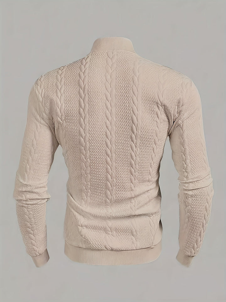 Merritt | Textured High-Neck Sweatshirt