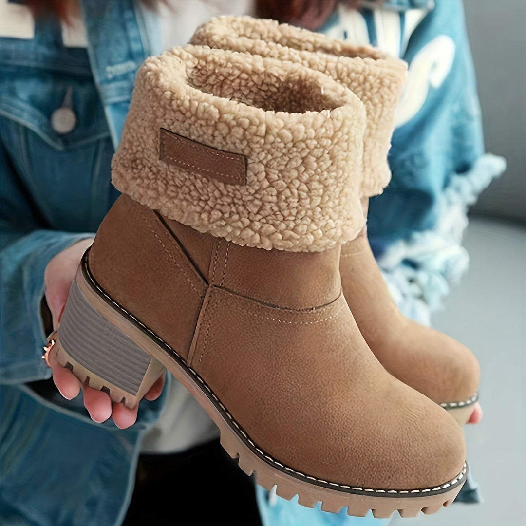 Eleanor | Cozy Cuffed Ankle Boots