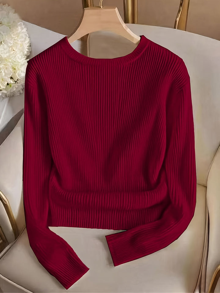 Gretchen | Ribbed Button-Cuff Sweater