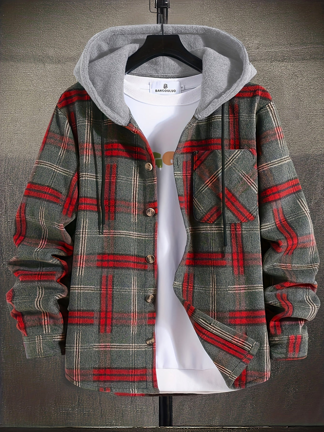 Hollis | Christmas Plaid Hooded Jacket
