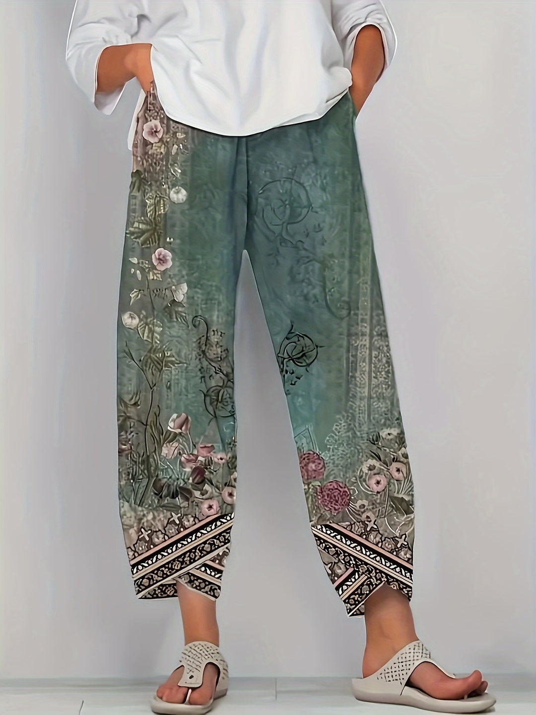 Meredith | Botanical Cropped Pants
