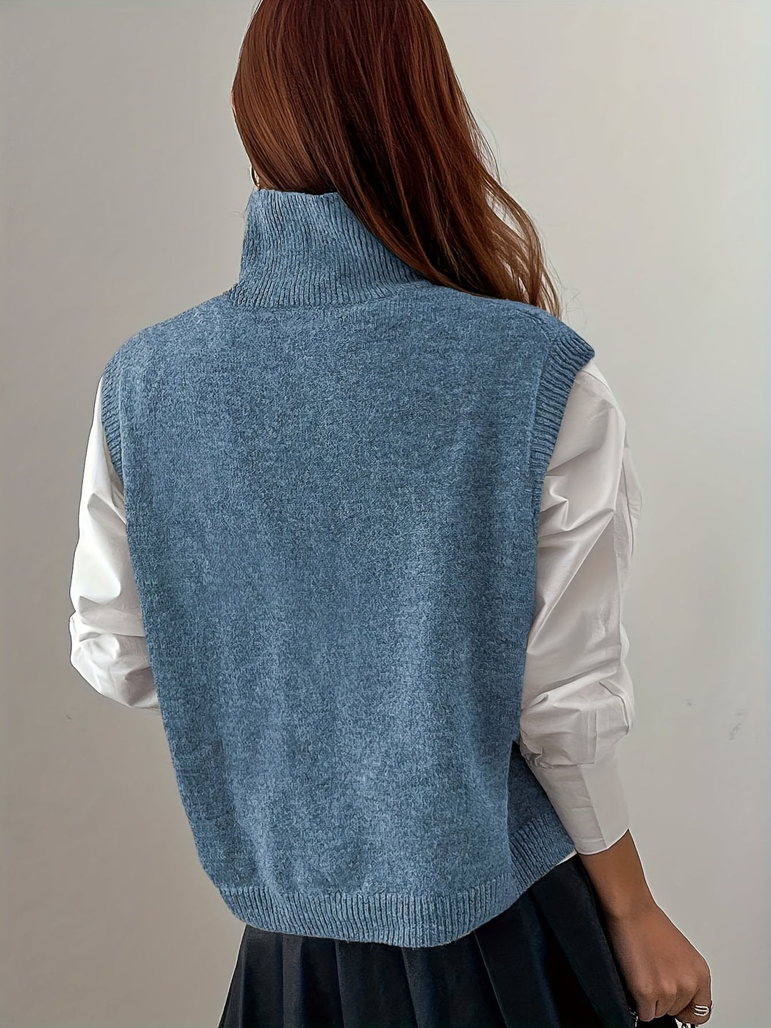 Farrah | High-Neck Sweater Vest