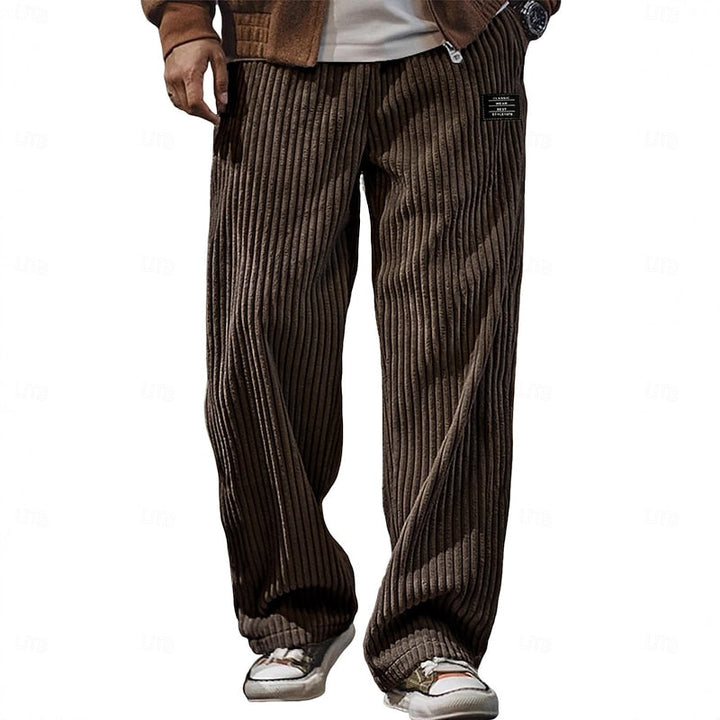 Bryson | Relaxed Ribbed Wide-Leg Pants