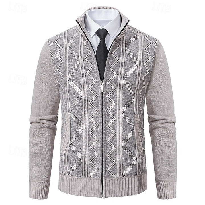 Bernard | Textured Zip-Up Cardigan