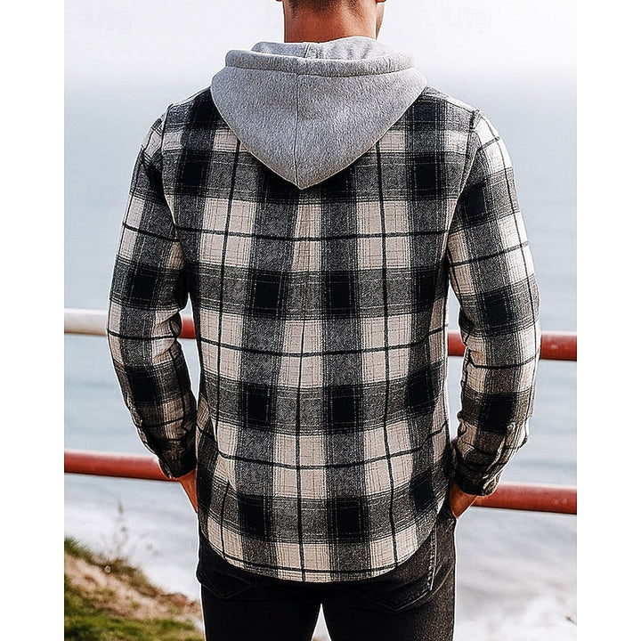 Emory | Rugged Hooded Plaid Shirt Jacket