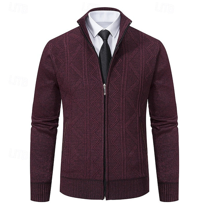 Bernard | Textured Zip-Up Cardigan