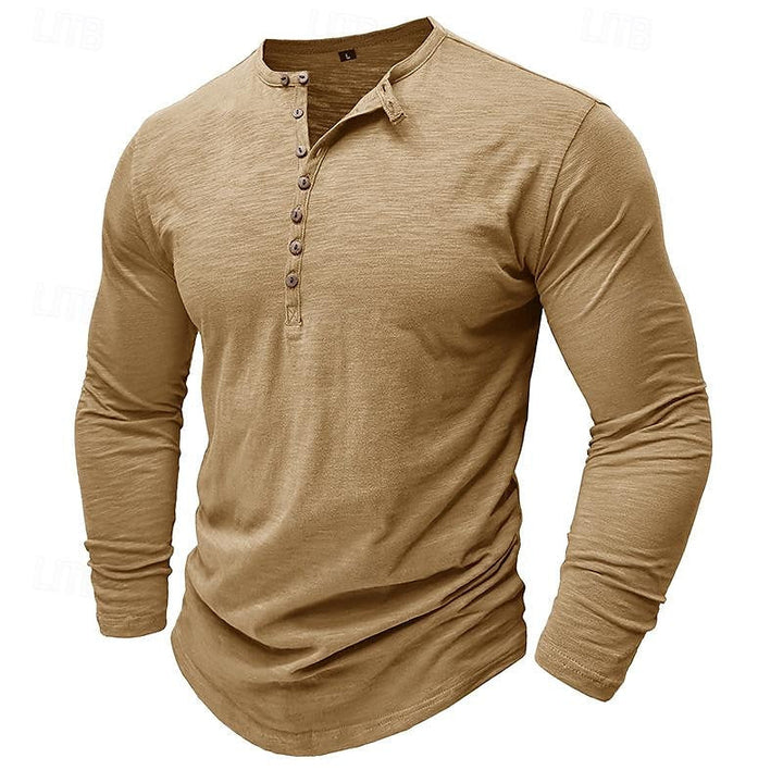 Ashton | Classic Long-Sleeve Henley Shirt