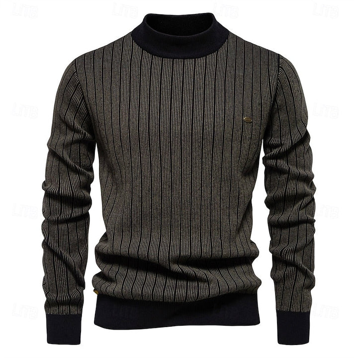 Gerard | Ribbed Mock Neck Sweater