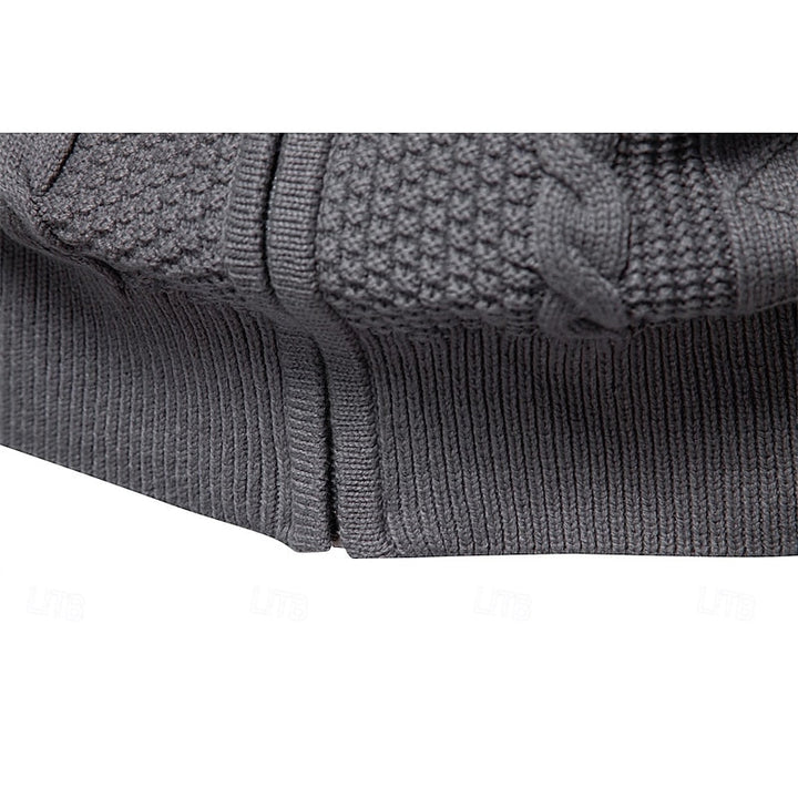 Gerard | Textured Zip-Up Cardigan