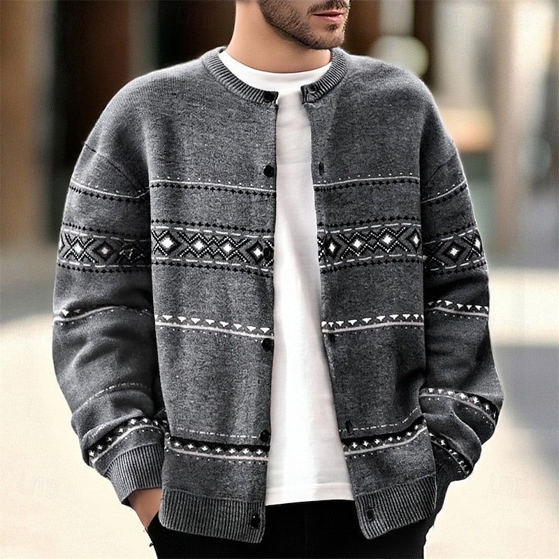 Bryce | Christmas Patterned Cardigan