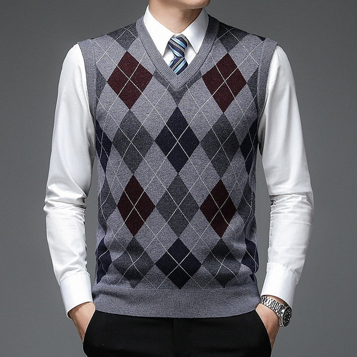 Bernard | Argyle V-Neck Sweater Vest