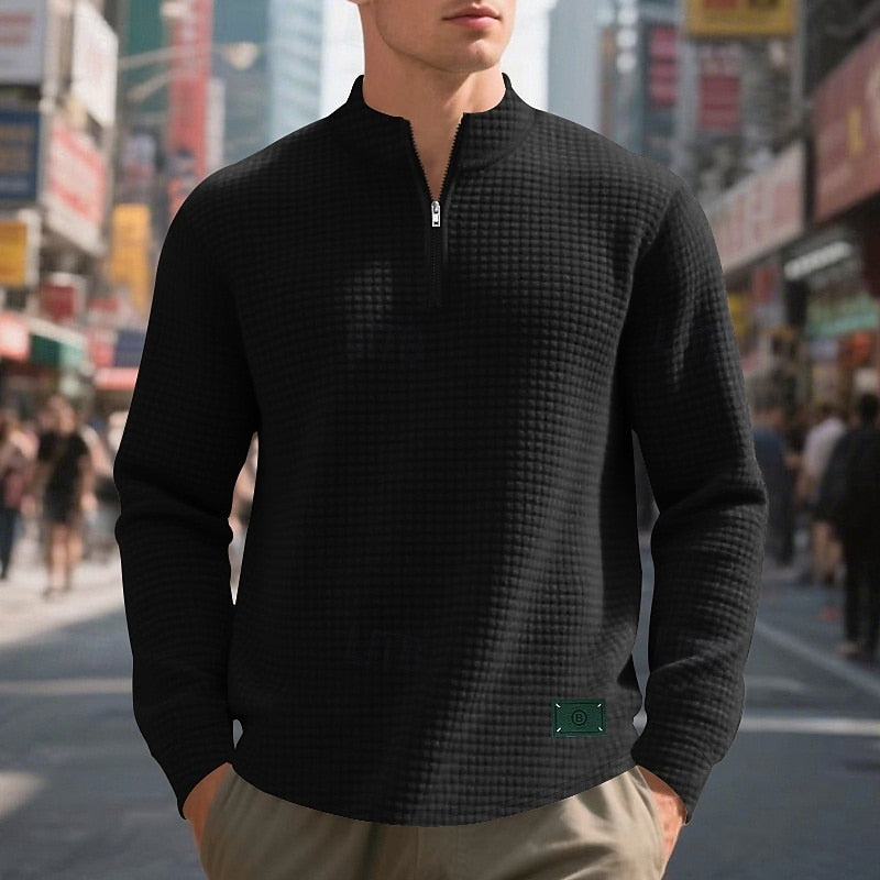 Carson | Quarter-Zip Textured Sweatshirt
