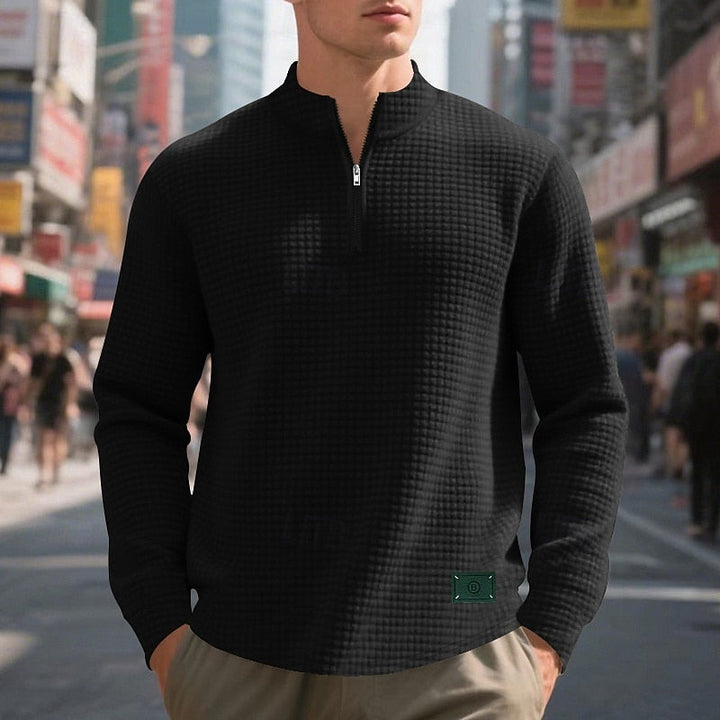 Carson | Quarter-Zip Textured Sweatshirt