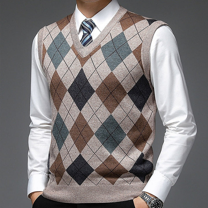 Bernard | Argyle V-Neck Sweater Vest