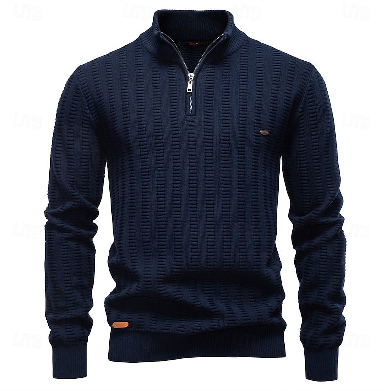 Sheldon | Textured Half-Zip Sweater