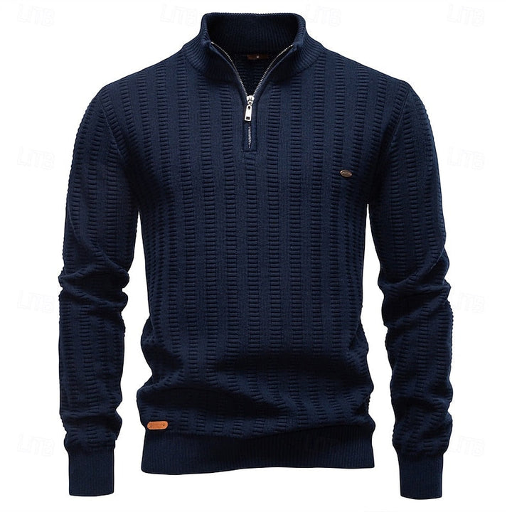 Sheldon | Textured Half-Zip Sweater