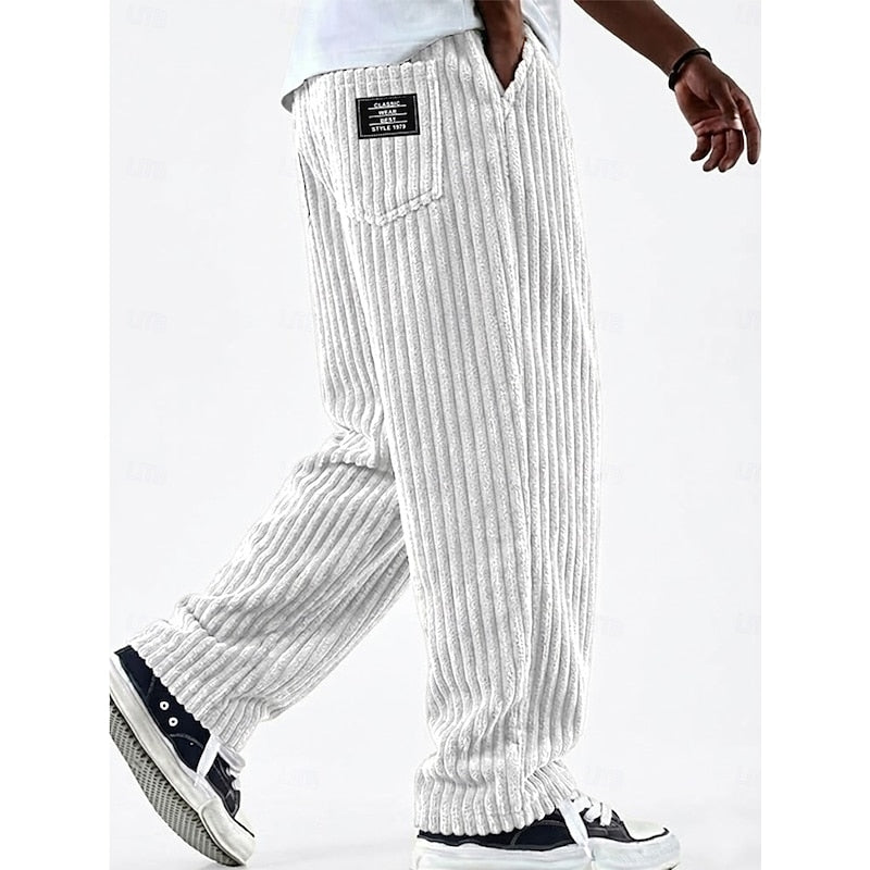 Bradford | Ribbed Straight-Leg Pants