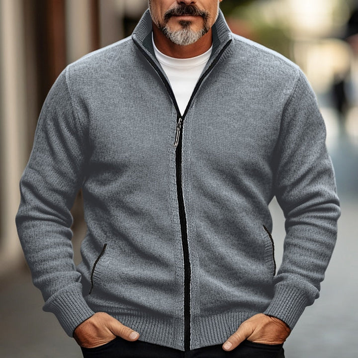 Howard | Stand-Collar Zip Cardigan