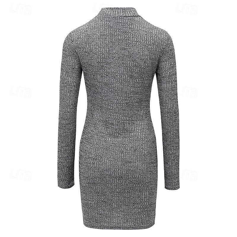 By Kim | Ribbed Turtleneck Sweater Dress