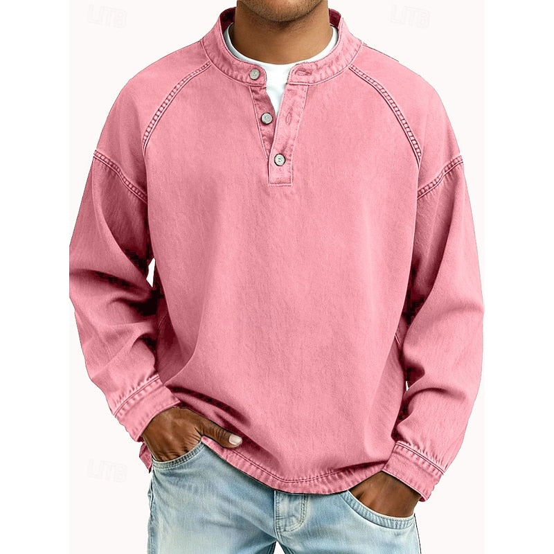 Colby | Vintage Washed Henley Shirt
