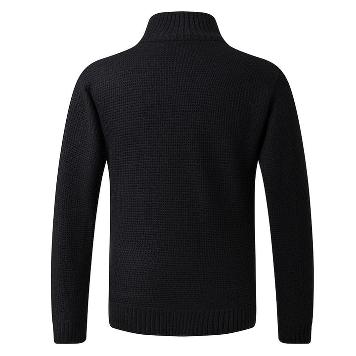 Chester | Zip-Front Stand Collar Cardigan
