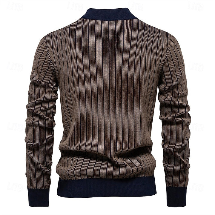 Gerard | Ribbed Mock Neck Sweater