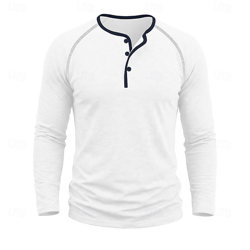 Owen | Classic Button Henley Shirt
