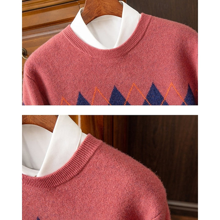 Randall | Classic Argyle Crew Neck Sweater