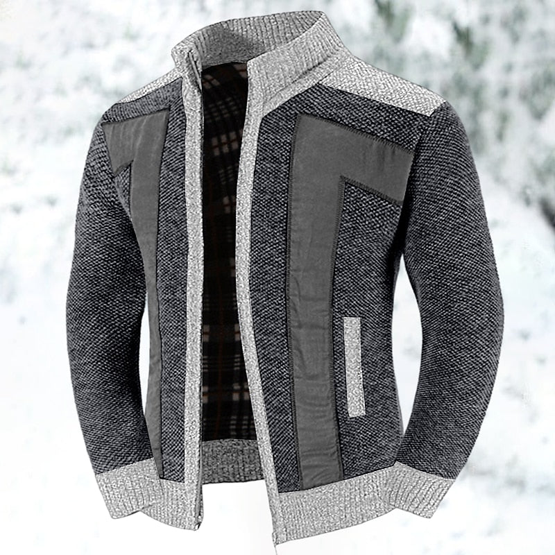 Declan | Textured Zip-Up Cardigan