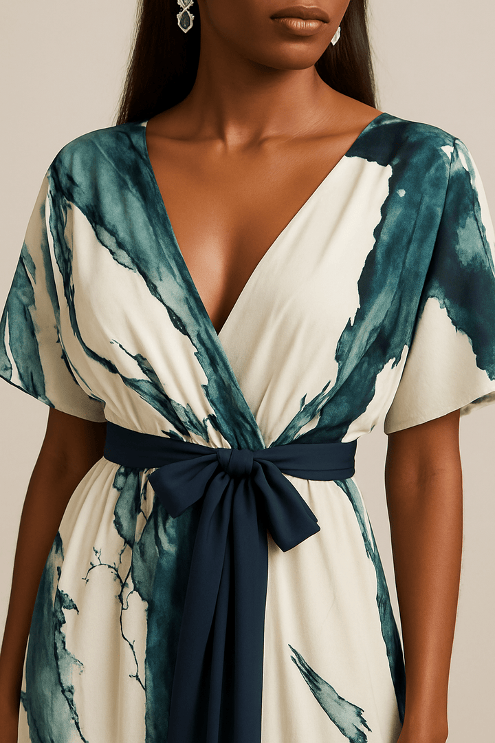 Marissa | Watercolor Print Long Dress