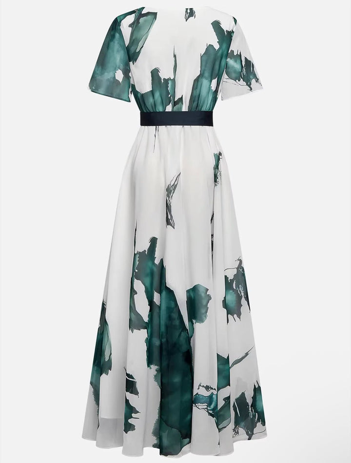 Marissa | Watercolor Print Long Dress