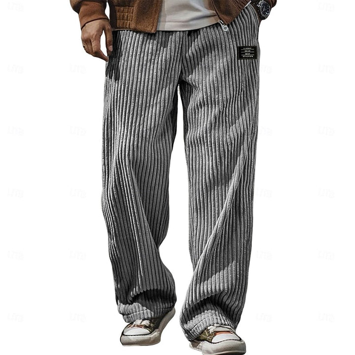 Bryson | Relaxed Ribbed Wide-Leg Pants