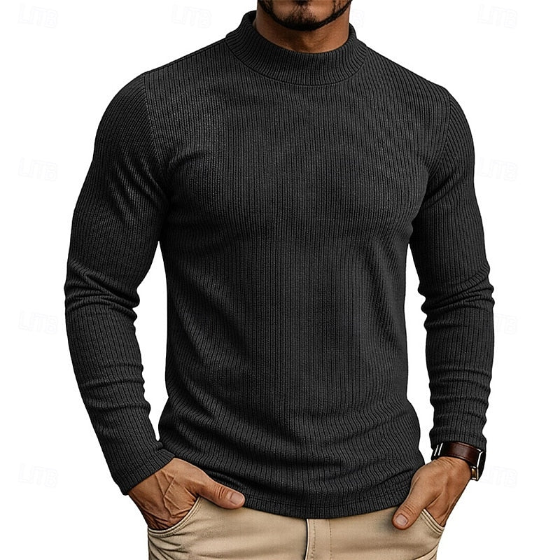 Callahan | Ribbed Mock-Neck Top