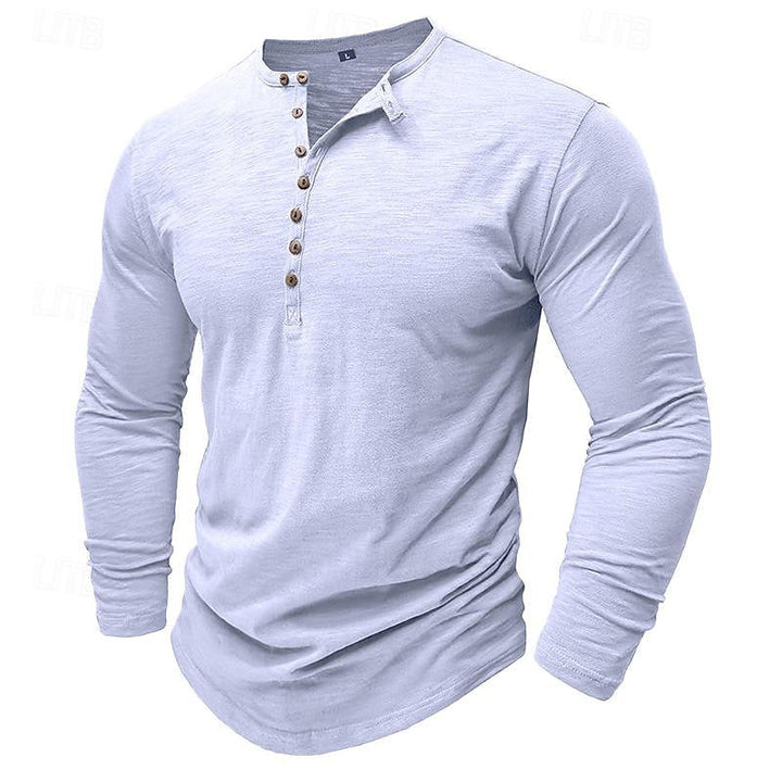 Ashton | Classic Long-Sleeve Henley Shirt