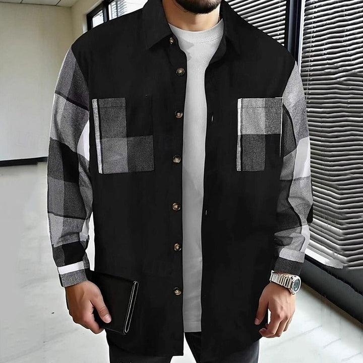 Elliot | Modern Patchwork Shirt Jacket